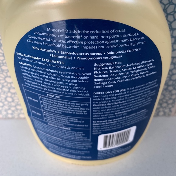 MonoFoil D Multi-Surface Disinfectant Shield Spray - Picture 3 of 5